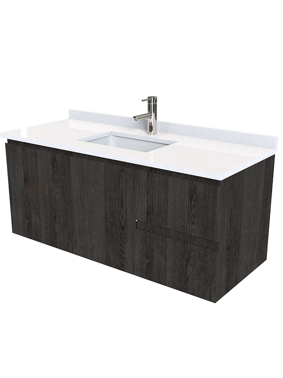 Mueble vanitorio aereo simple de 130cm  M2-1338-A / Espresso 1