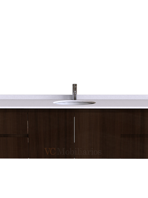 Mueble Vanitorio aereo simple de 170 cm M2-1708 / Chocolate 1