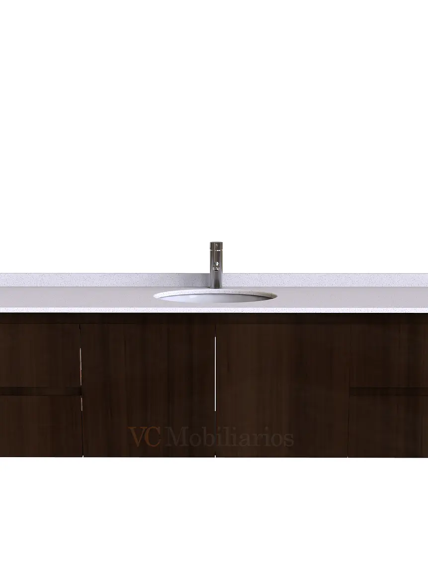 Mueble Vanitorio aereo simple de 170 cm M2-1708 / Chocolate 1
