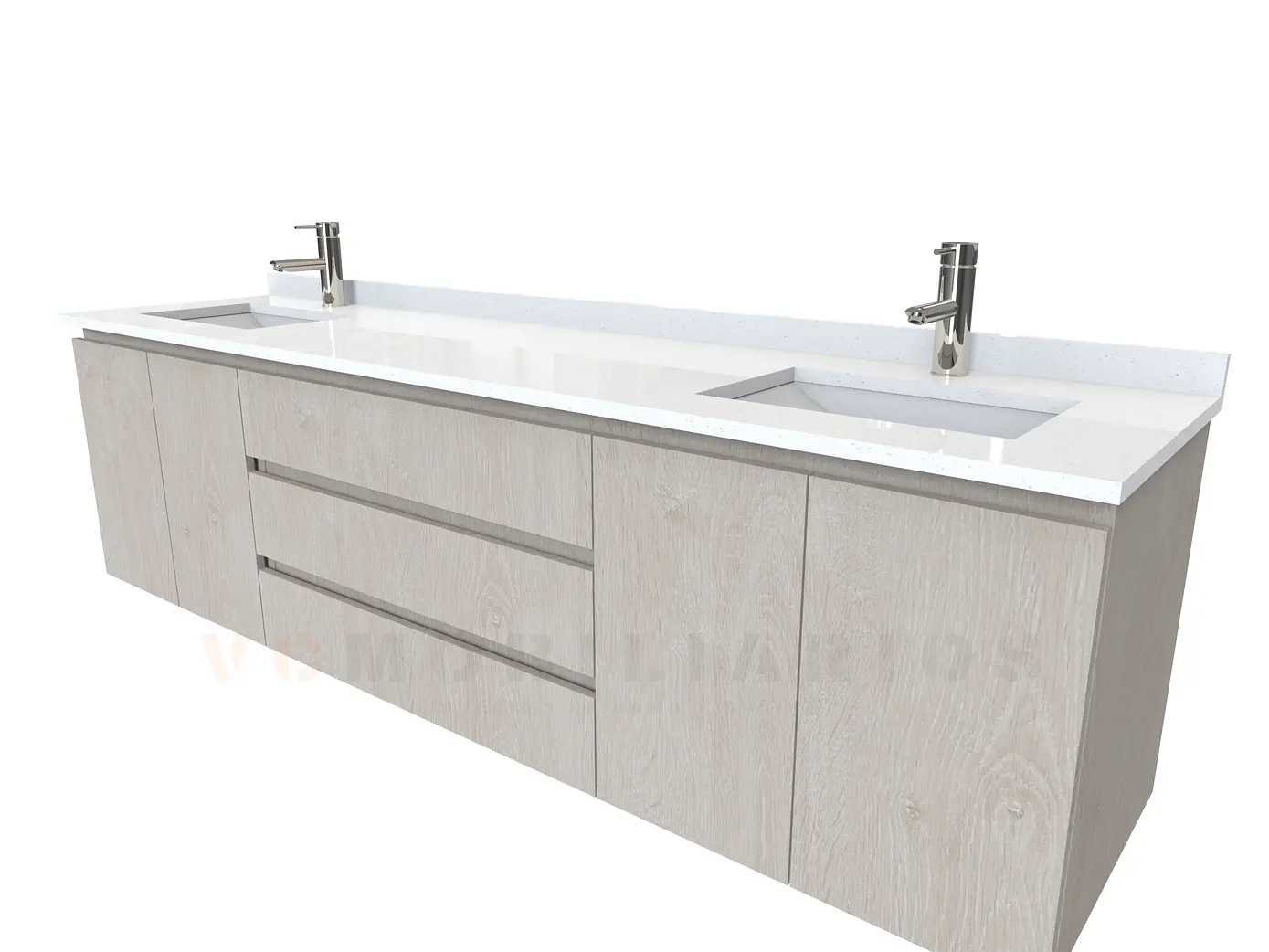 Mueble vanitorio Doble Aéreo  de 190 cm /  M2-1928 -DA / Provenzal 1