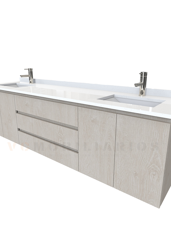 Mueble vanitorio Doble Aéreo  de 190 cm /  M2-1928 -DA / Provenzal 1
