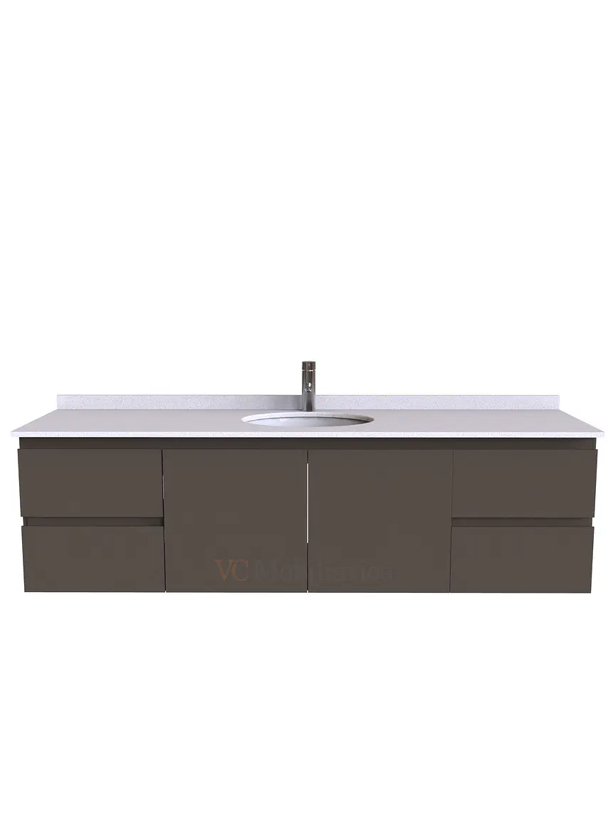Mueble Vanitorio aereo simple de 170 cm M2-1708 / Titanio 1