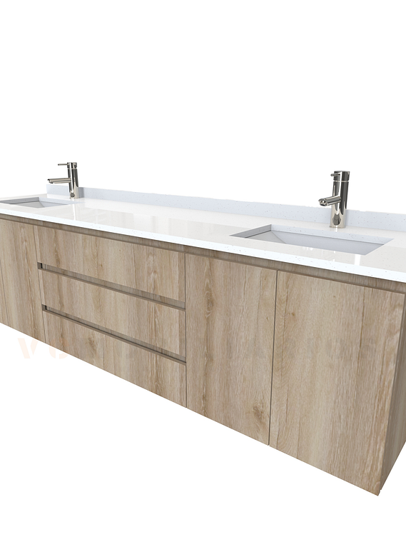 Mueble vanitorio Doble Aéreo  de 190 cm /  M2-1928 -DA / Cava 1