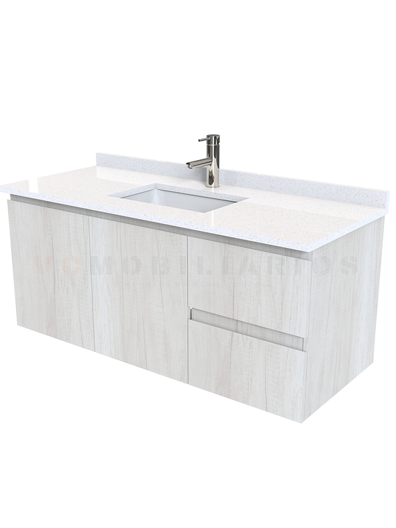 Mueble vanitorio aereo simple de 120cm  M2-1238-A / Toscana 1