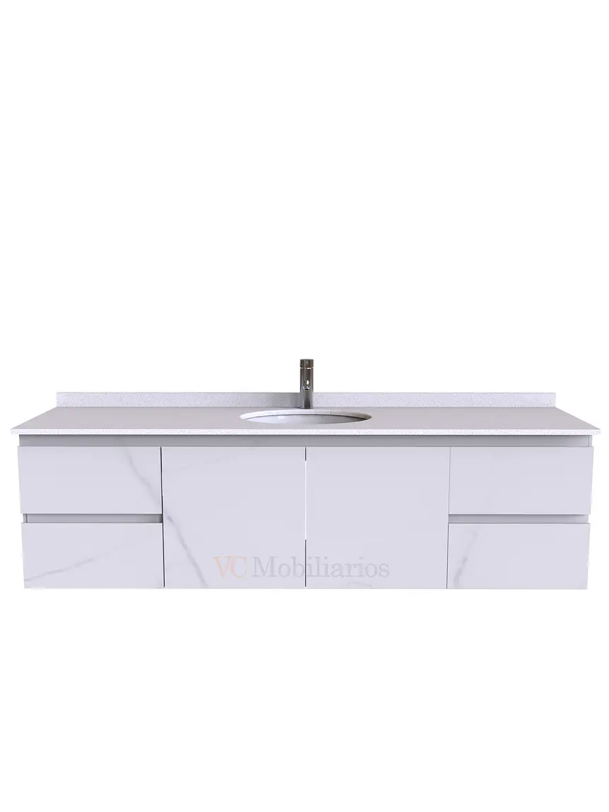 Mueble Vanitorio aereo simple de 170 cm M2-1708 / Marmara 1