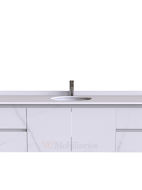 Mueble Vanitorio aereo simple de 170 cm M2-1708 / Marmara 1