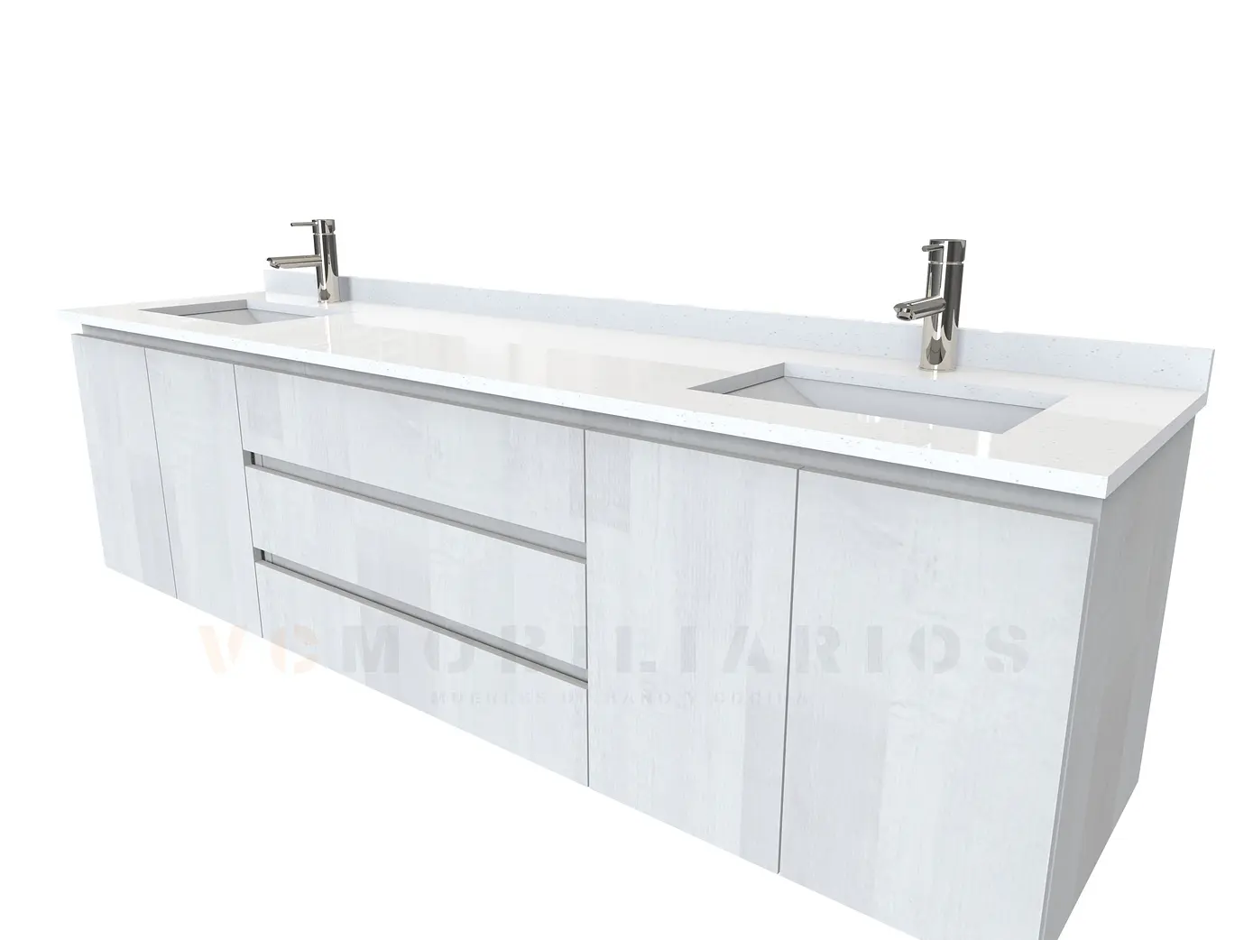 Mueble vanitorio Doble Aéreo  de 190 cm /  M2-1928 -DA / Legno 1