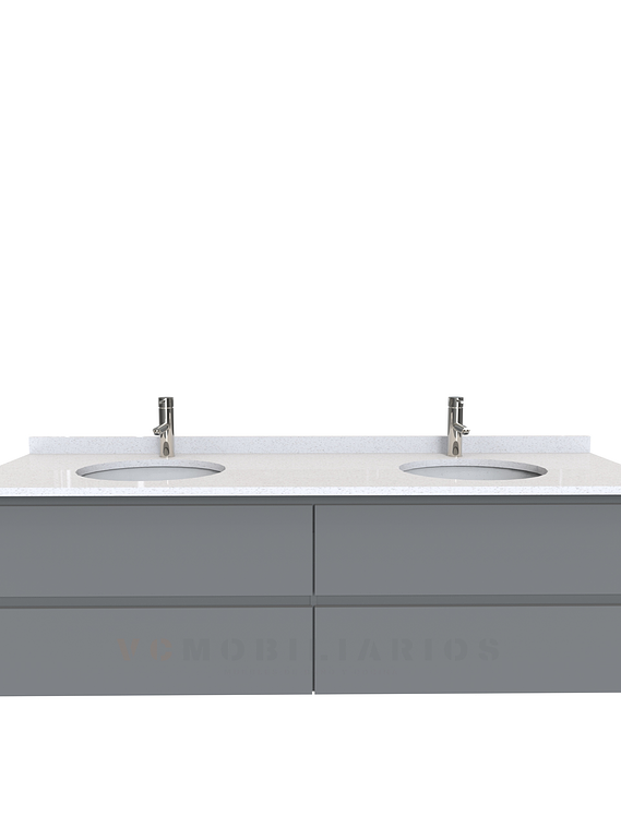 Mueble vanitorio Doble Aéreo  de 170 cm /  M4-1723 -DA / Carbon 1