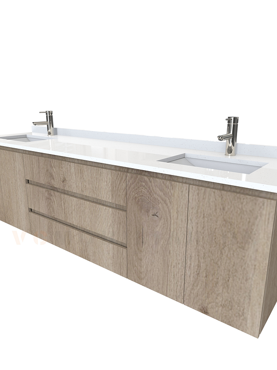 Mueble vanitorio Doble Aéreo  de 190 cm /  M2-1928 -DA / Jerez 1