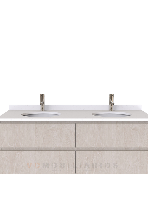 Mueble vanitorio Doble Aéreo  de 140 cm /  M5-1423 -DA / Provenzal 1