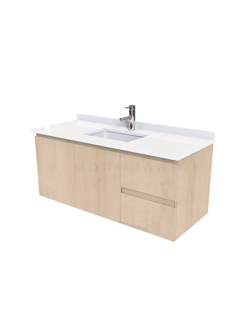 Mueble vanitorio aereo simple de 120cm  M2-1238-A / Rustico 1