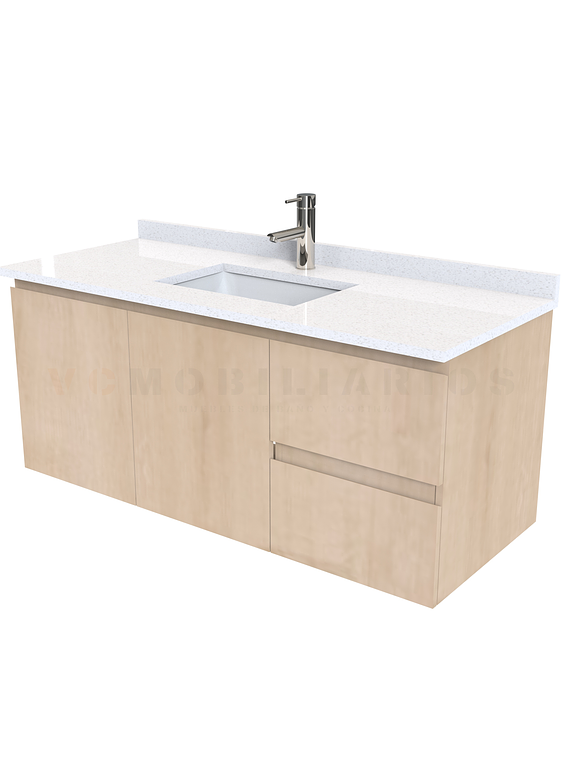 Mueble vanitorio aereo simple de 120cm  M2-1238-A / Rustico 1