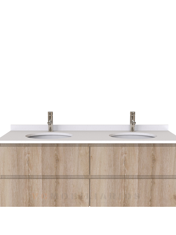 Mueble vanitorio Doble Aéreo  de 140 cm /  M5-1423 -DA / Cava 1
