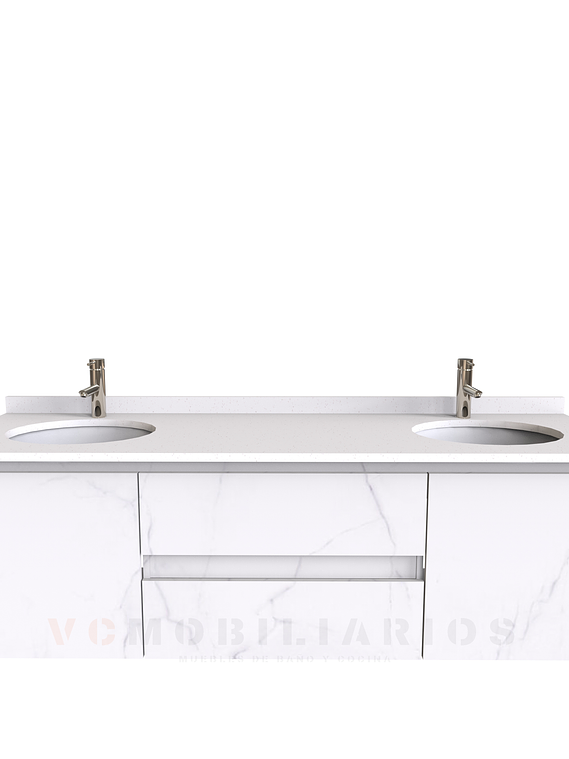 Mueble vanitorio Doble Aéreo  de 170 cm /  M2-1723 -DA / Marmara 1