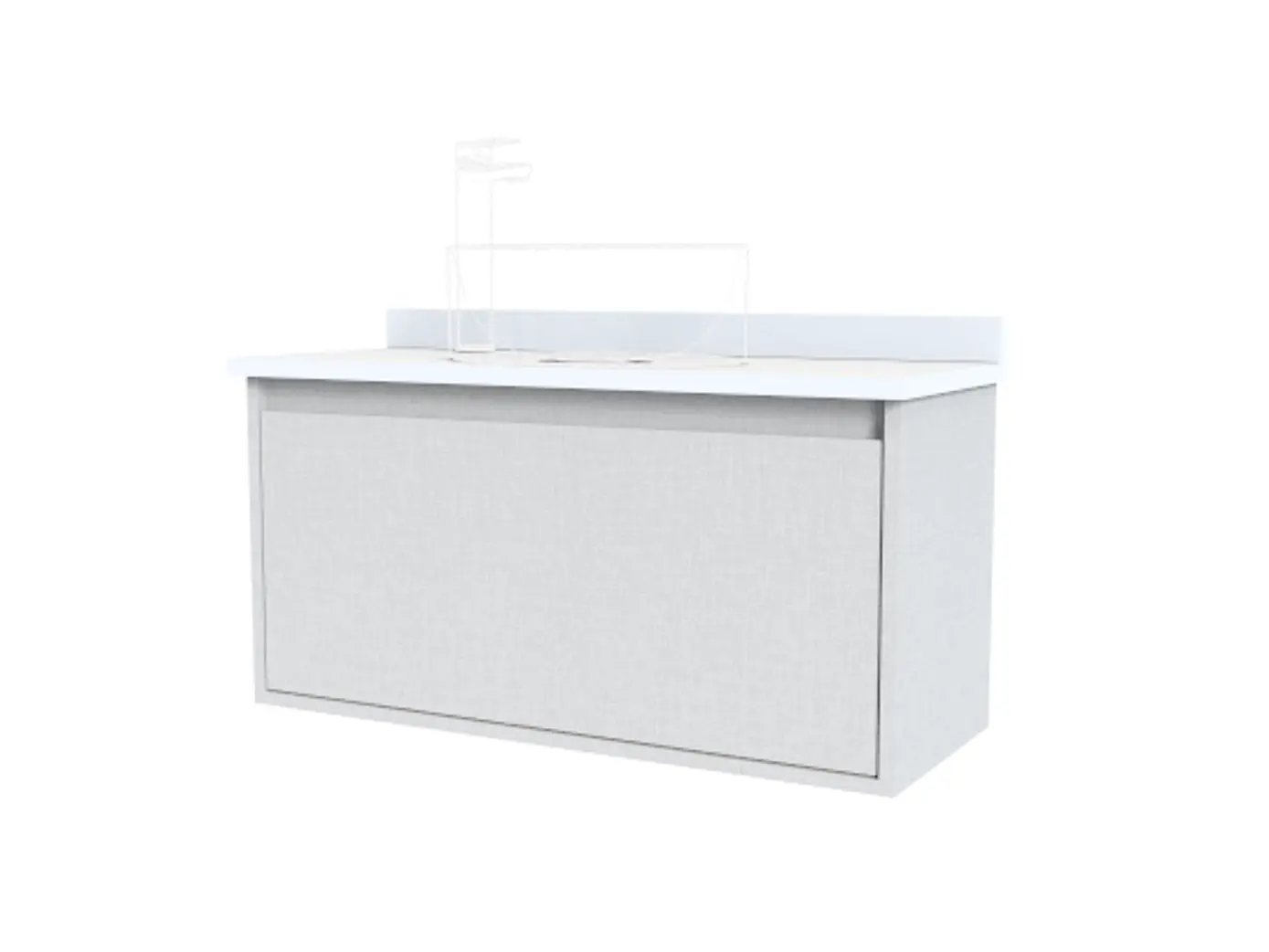 Mueble Vanitorio al piso para lavamanos sobre poner de 70 cm M1-700-SPP / Giorno 1