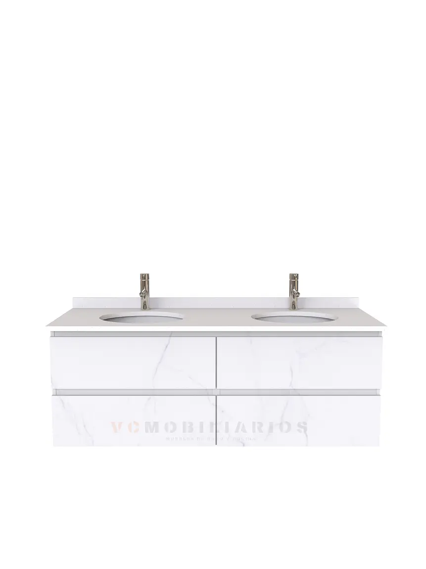 Mueble vanitorio Doble Aéreo  de 140 cm /  M5-1423 -DA / Marmara 1