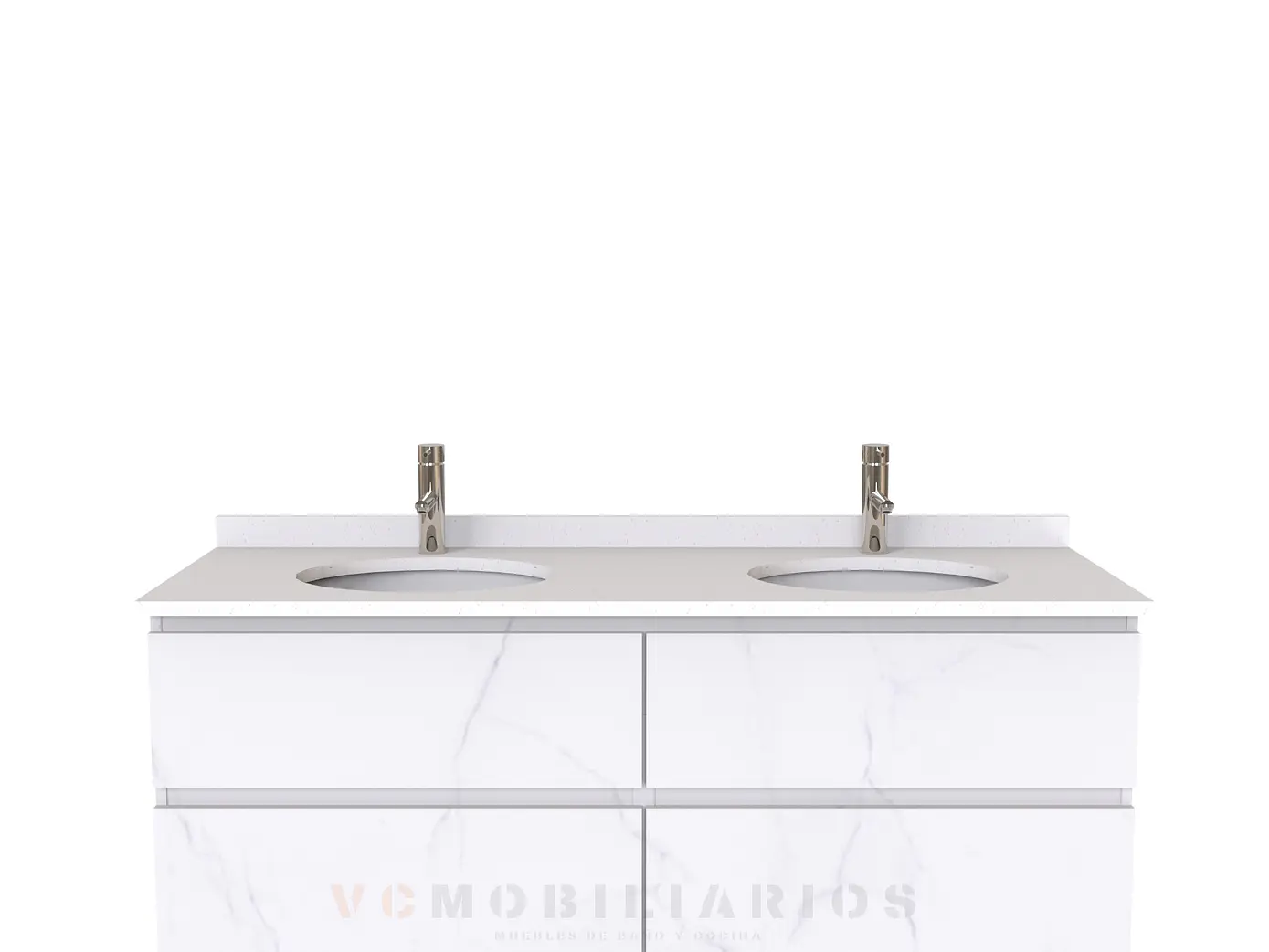 Mueble vanitorio Doble Aéreo  de 140 cm /  M5-1423 -DA / Marmara 1