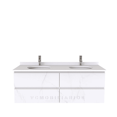 Mueble vanitorio Doble Aéreo  de 140 cm /  M5-1423 -DA / Marmara