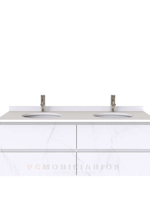 Mueble vanitorio Doble Aéreo  de 140 cm /  M5-1423 -DA / Marmara 1