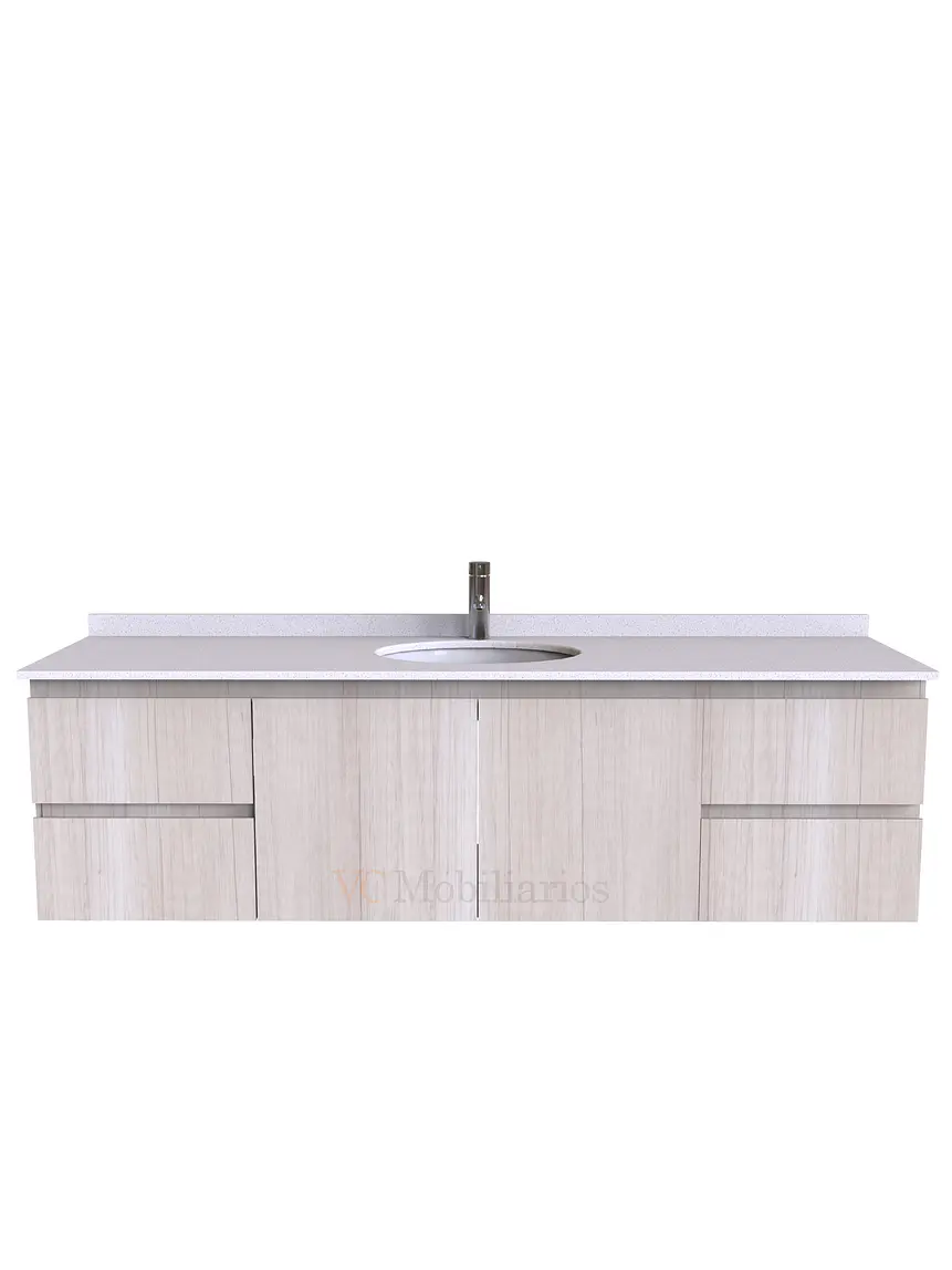 Mueble Vanitorio aereo simple de 170 cm M2-1708 / Toscana 1
