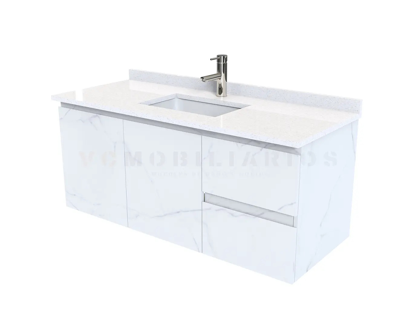 Mueble vanitorio aereo simple de 120cm  M2-1238-A / Marmara  1