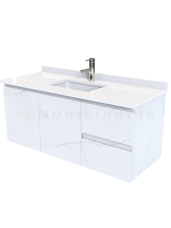 Mueble vanitorio aereo simple de 120cm  M2-1238-A / Marmara  1