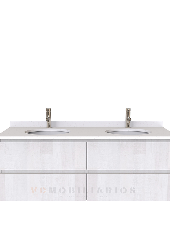 Mueble vanitorio Doble Aéreo  de 140 cm /  M5-1423 -DA / Legno 1