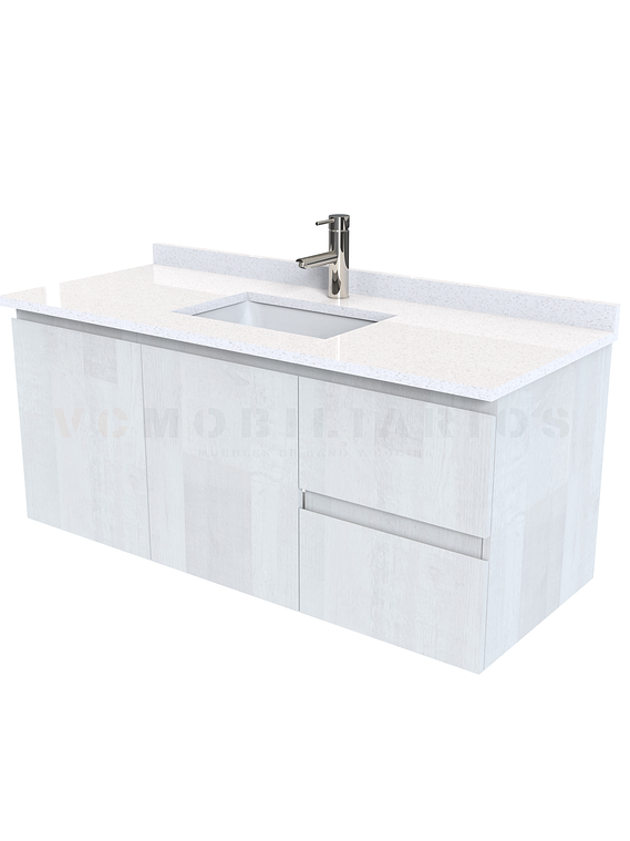 Mueble vanitorio aereo simple de 120cm  M2-1238-A / Legno 1