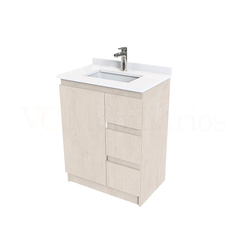 Mueble vanitorio al piso de 70 cm con cubierta de cuarzo M2-738 / Provenzal
