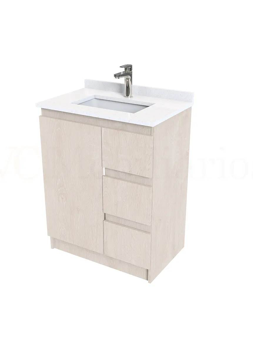 Mueble vanitorio al piso de 70 cm con cubierta de cuarzo M2-738 / Provenzal 1