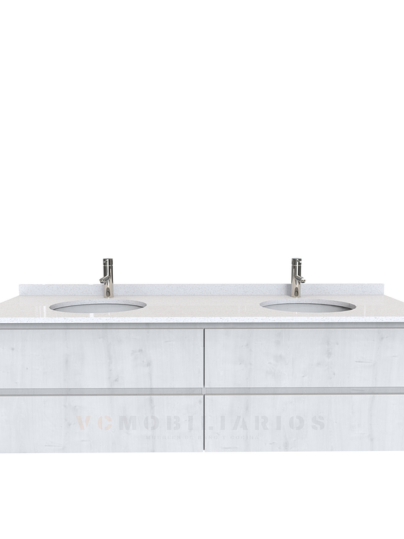 Mueble vanitorio Doble Aéreo  de 180 cm /  M4-1823 -DA / Cava  1