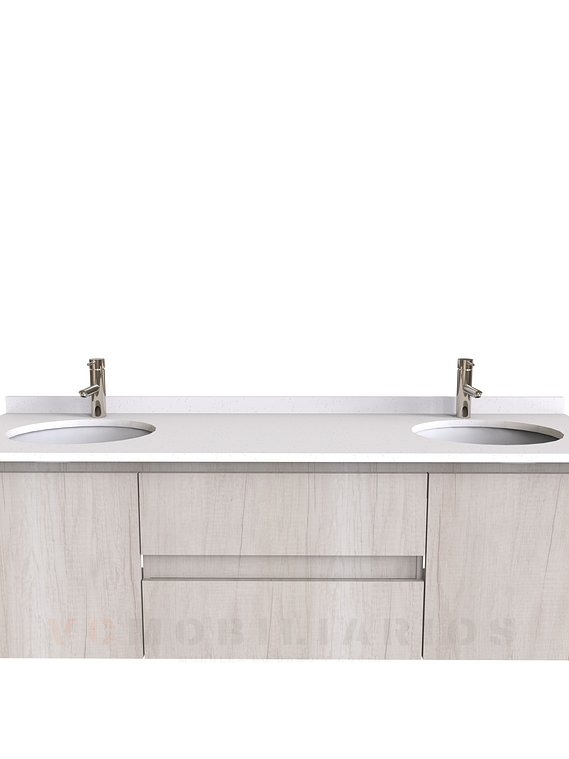 Mueble vanitorio Doble Aéreo  de 160 cm /  M2-1623 -DA / Toscana 1