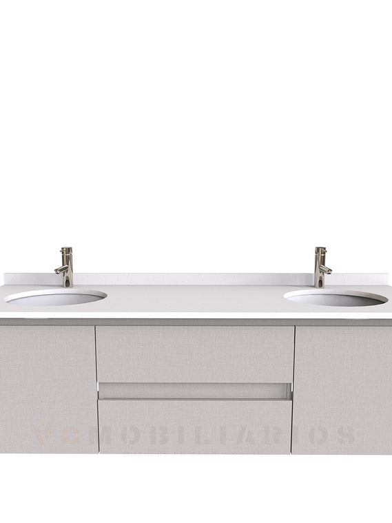 Mueble vanitorio Doble Aéreo  de 160 cm /  M2-1623 -DA / Giorno 1