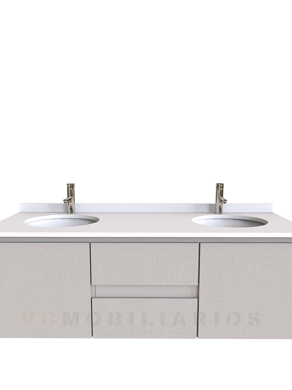 Mueble vanitorio Doble Aéreo  de 140 cm /  M2-1423 -DA / Giorno 1