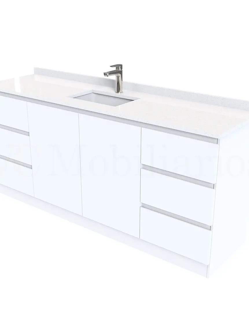 Mueble vanitorio simple al piso de 170 cm / M2-1738 / Blanco 2