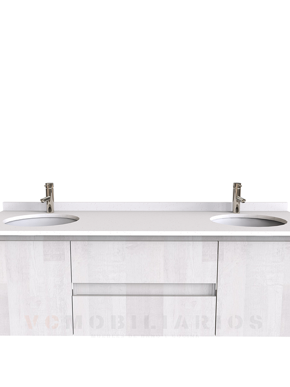 Mueble vanitorio Doble Aéreo  de 160 cm /  M2-1623 -DA /Legno 1