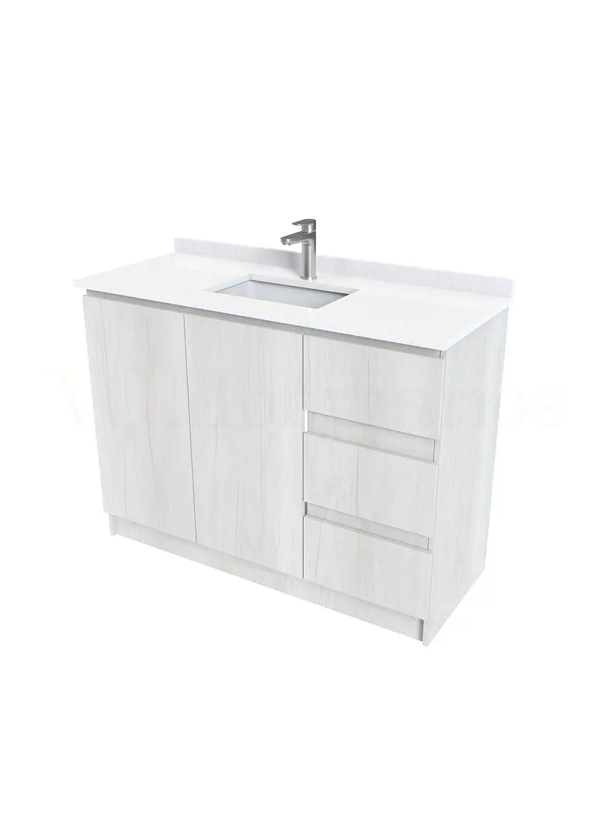 Mueble vanitorio al piso de 120 cm con cubierta de cuarzo M2-1238 / Toscana 2