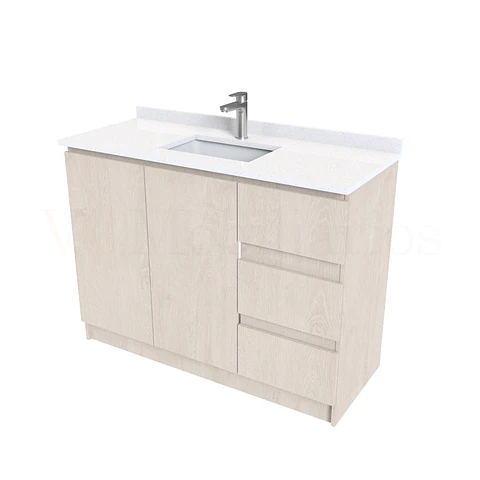Mueble vanitorio al piso de 120 cm con cubierta de cuarzo M2-1238 / Provenzal
