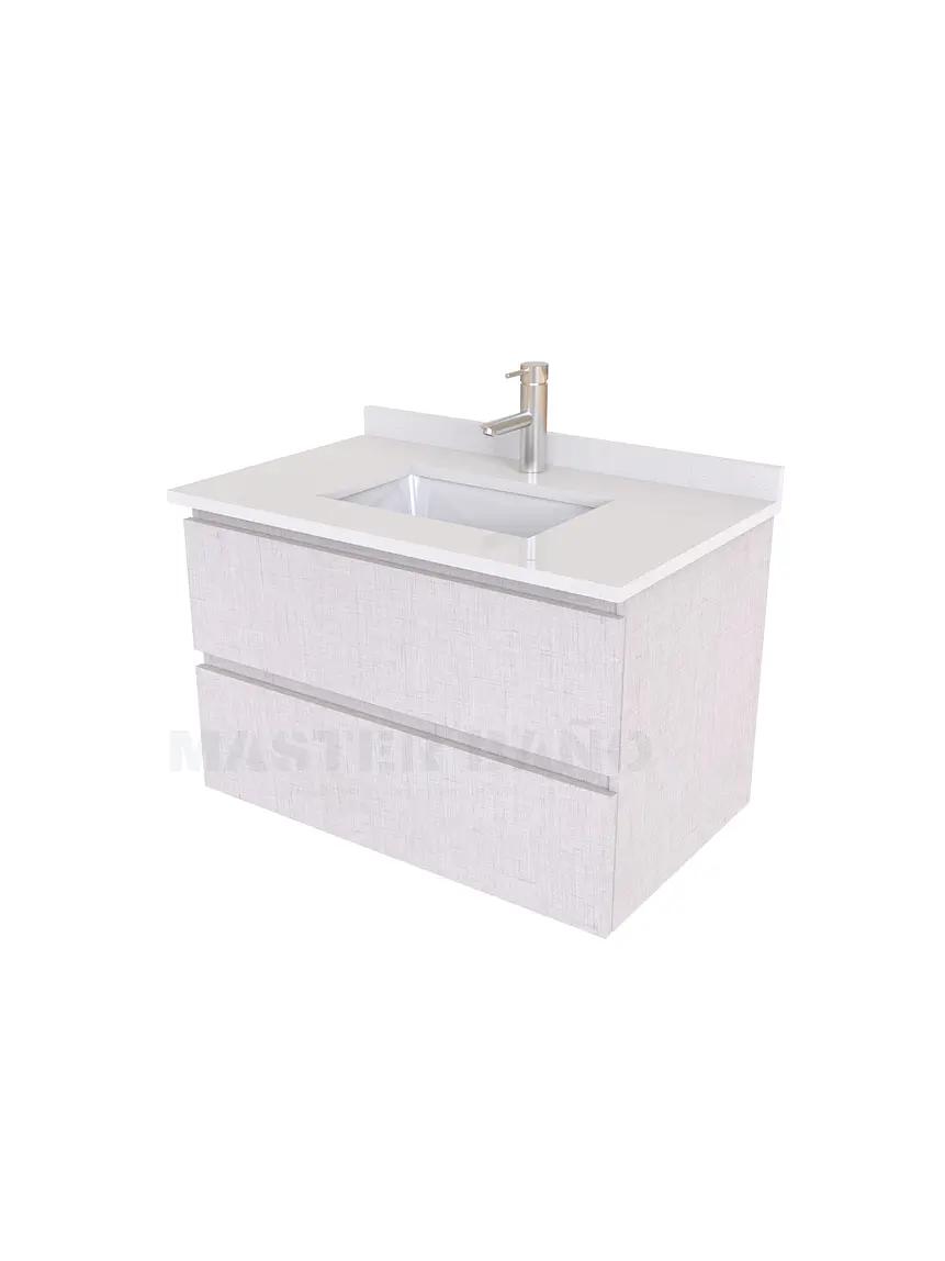 Mueble vanitorio aereo de 60 cm con cubierta de cuarzo / M3-638-A / Giorno 1
