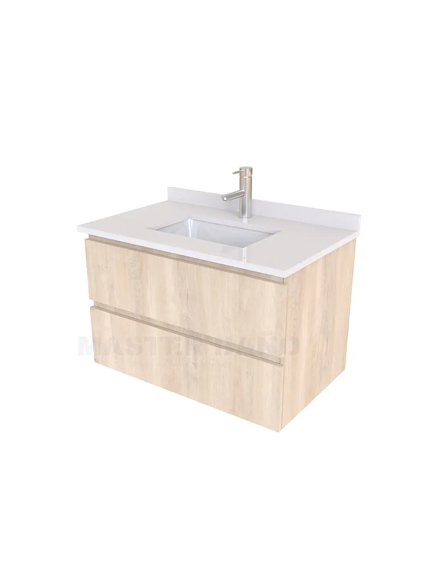 Mueble vanitorio aereo de 60 cm con cubierta de cuarzo / M3-638-A / Jerez 1