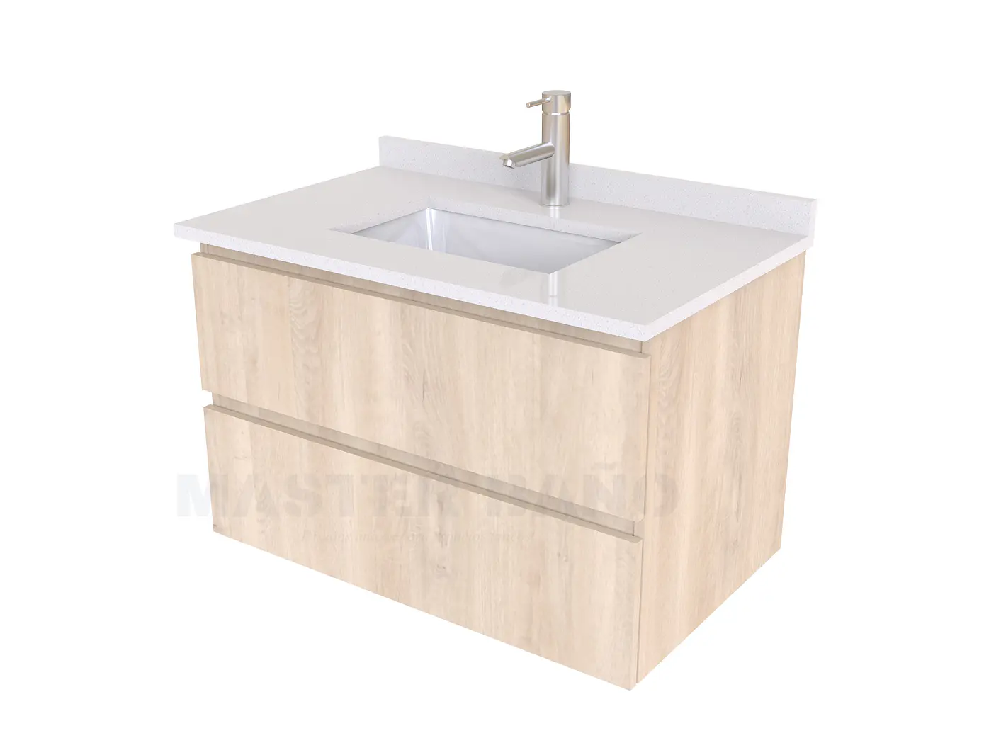 Mueble vanitorio aereo de 60 cm con cubierta de cuarzo / M3-638-A / Jerez 1