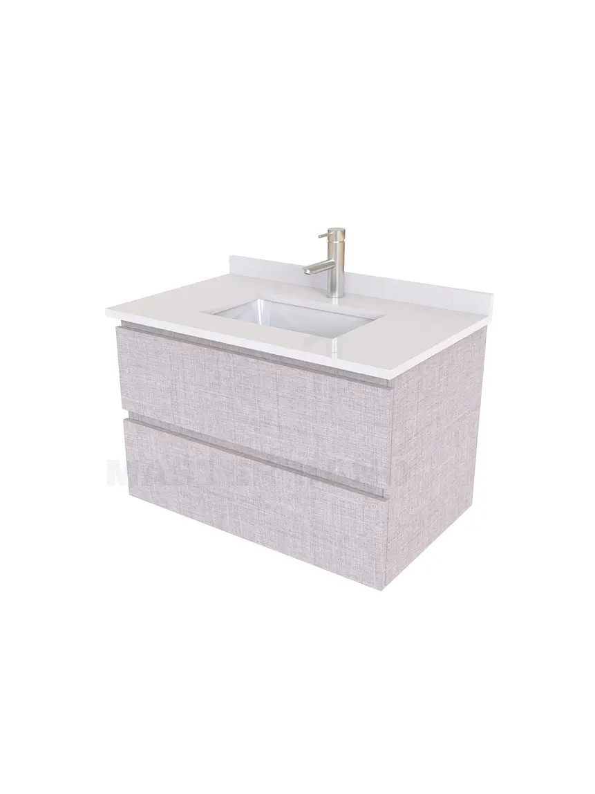 Mueble vanitorio aereo de 60 cm con cubierta de cuarzo / M3-638-A / Notte 1