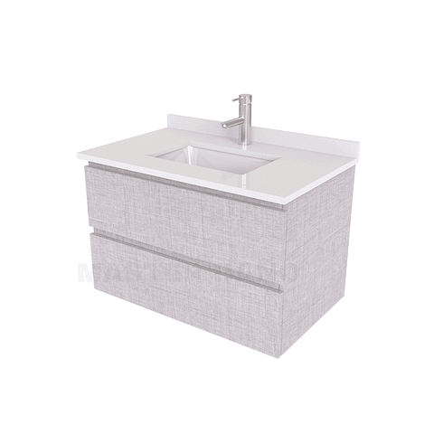 Mueble vanitorio aereo de 60 cm con cubierta de cuarzo / M3-638-A / Notte