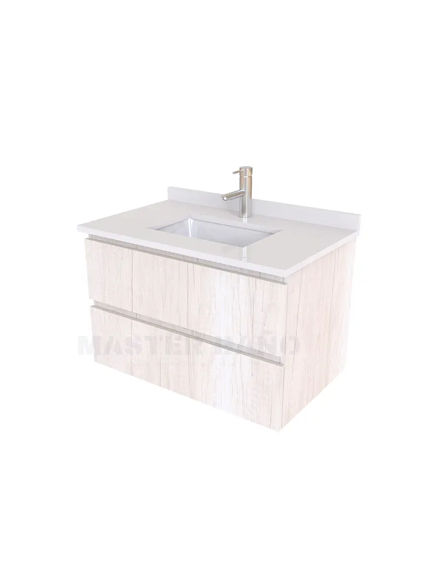Mueble vanitorio aereo de 60 cm con cubierta de cuarzo / M3-638-A / Toscana 1