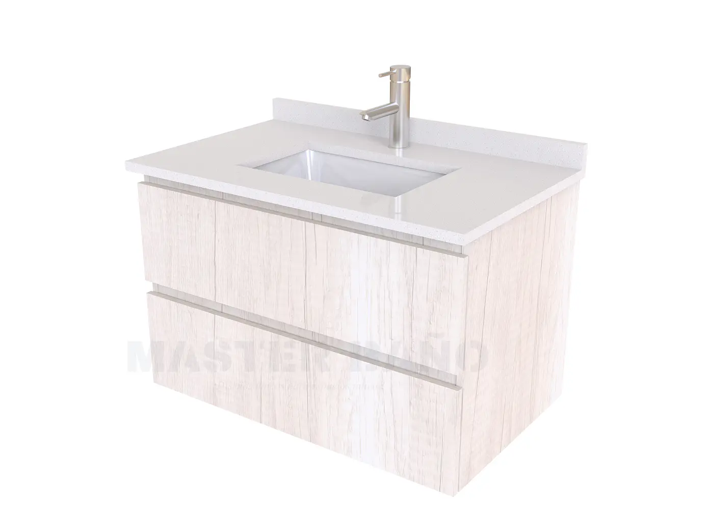 Mueble vanitorio aereo de 60 cm con cubierta de cuarzo / M3-638-A / Toscana 1