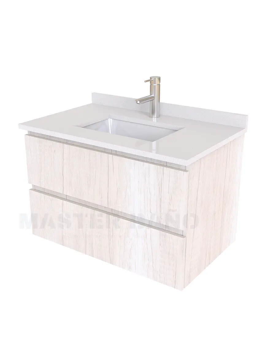 Mueble vanitorio aereo de 60 cm con cubierta de cuarzo / M3-638-A / Toscana 1