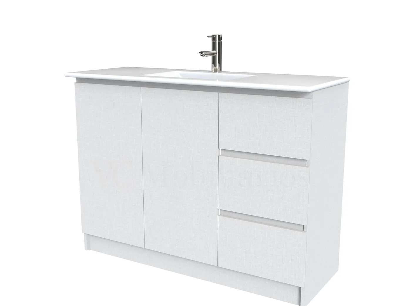 Mueble vanitorio al piso  de 120  cm con cubierta de loza M2-1201  / Giorno - Solo mueble 1