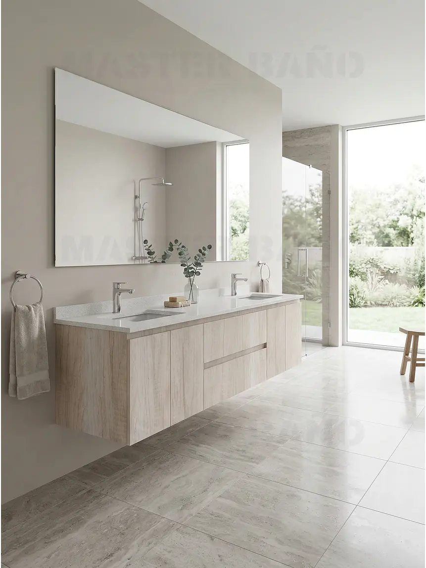 Mueble vanitorio Doble Aéreo  de 190 cm /  M2-1928 -DA / Toscana 1