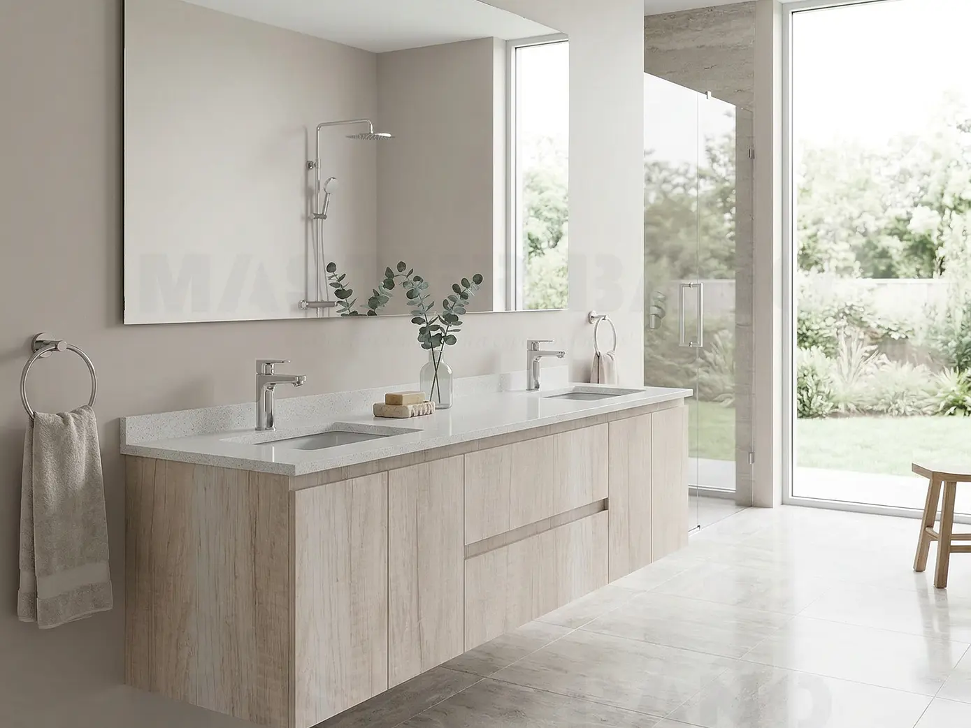 Mueble vanitorio Doble Aéreo  de 190 cm /  M2-1928 -DA / Toscana 1