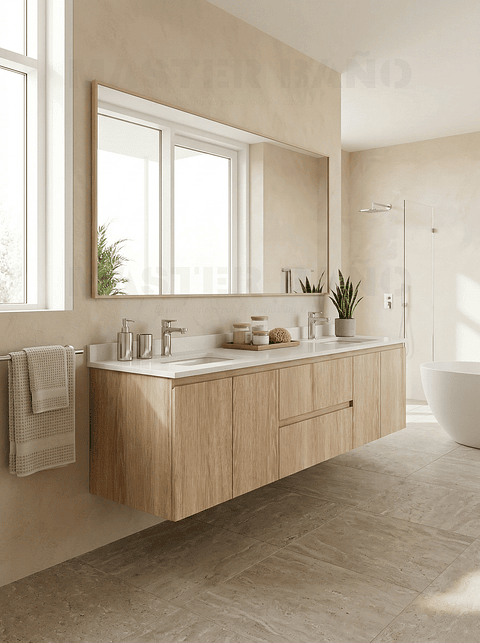 Mueble vanitorio Doble Aéreo  de 190 cm /  M2-1928 -DA / Cava